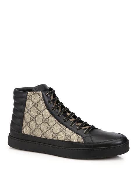 mens black gucci high tops|gucci supreme high top black.